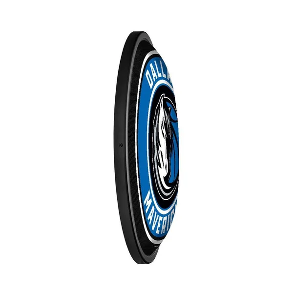 Dallas Mavericks: Round Slimline Lighted Wall Sign