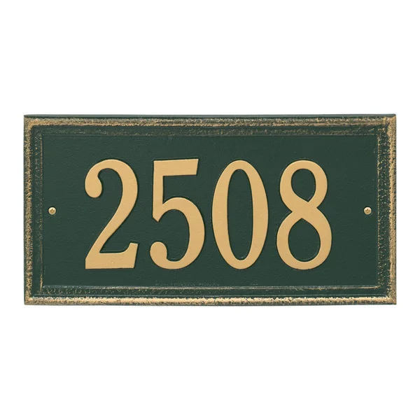 Personalized Masons Rectangle Green & Gold Plaque Standard Wall 1 Line by Whitehall Products