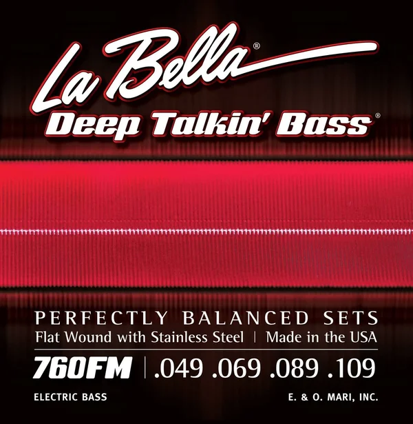 La Bella 760FM Deep Talkin& Flat Wound Bass Strings - Medium