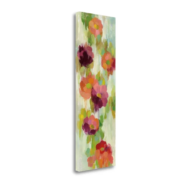 Tangletown Fine Art 'Coral and Emerald Garden II' by Silvia Vassileva Painting Print on Wrapped Canvas, Orange