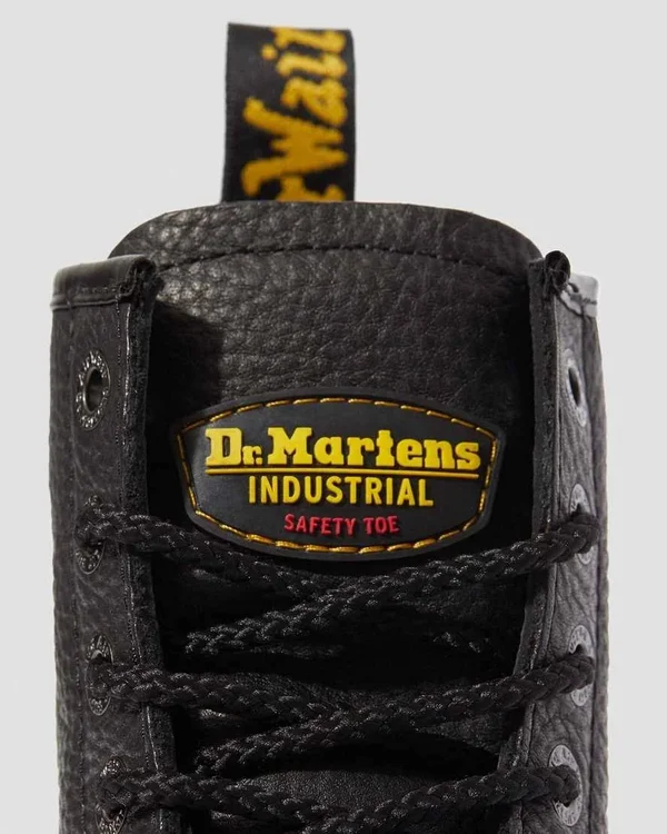 Dr. Martens Men's Steel Toe Boots - Black, Size 6