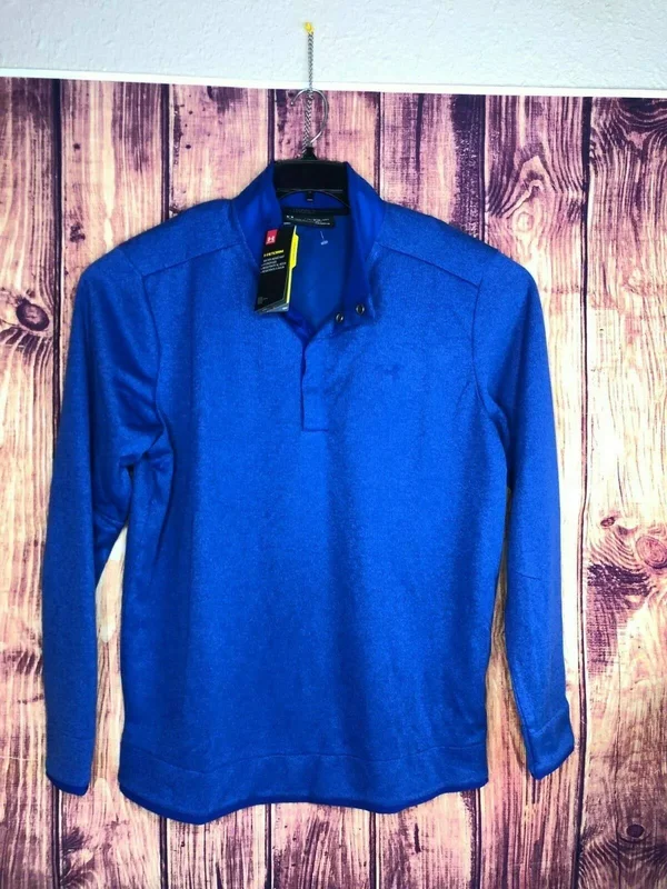 Under Armour Men's Storm Sweaterfleece Heather Snap Mock - Blue XXL
