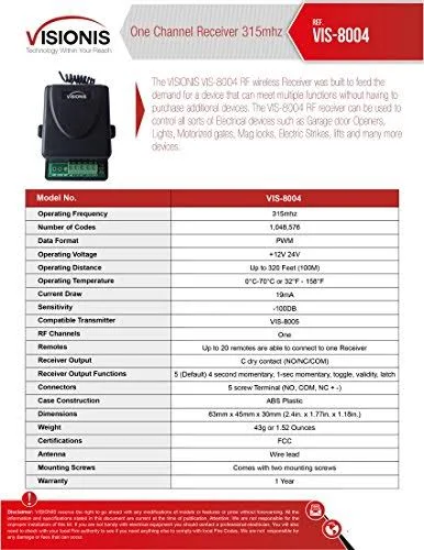 Fpc-5019-vs One Door Access Control Visionis Inswinging Door 1200lbs Electromagnetic Lock Kit with Wireless Receiver and Remote