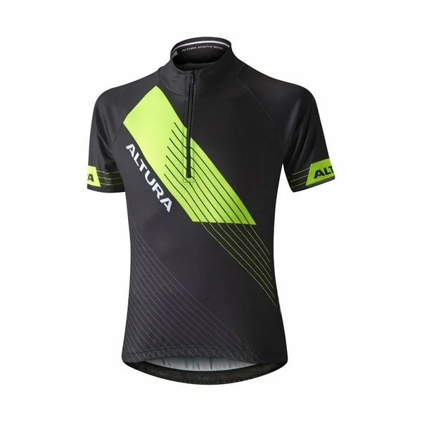 Altura Youth Sportive Short Sleeve Cycling Jersey Black/hi Viz Yellow