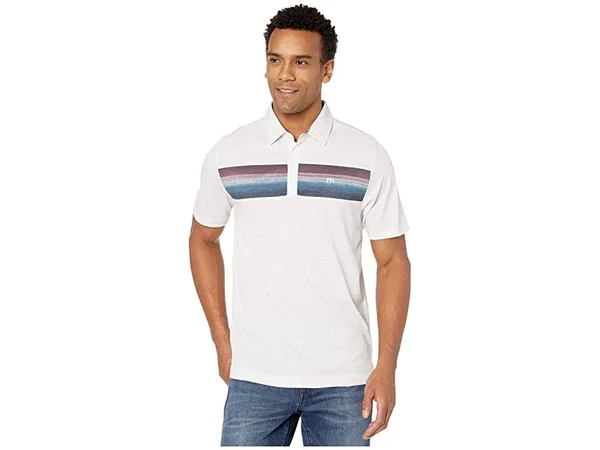 TravisMathew Men's Fredo Polo Heather White - XL
