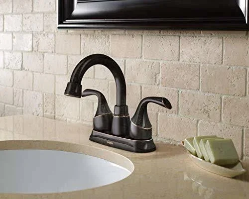 Moen 84115BRB Idora 4 in. Centerset 2-Handle Bathroom Faucet in Mediterranean Bronze