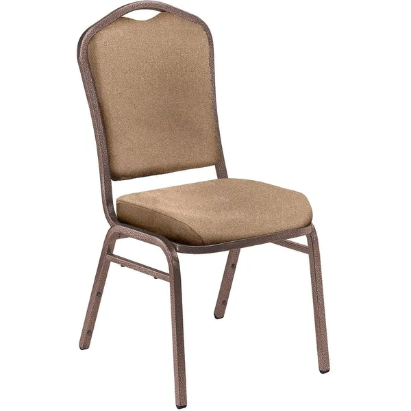 National Public Seating 9360-BT Stack Chair, black Fabric, Black Frame