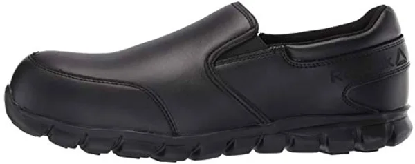 Reebok Sublite Cushion Work Slip-On Composite Toe SD - Men's Black