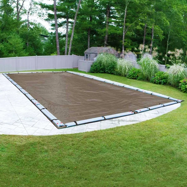 Pool Mate 15 Year Extra-Large Mesh Sandstone In-Ground Winter Pool Cover, 30 x 50 ft. Pool, Beige