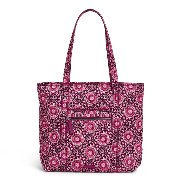 Vera Bradley Raspberry Medallion Iconic Vera Tote