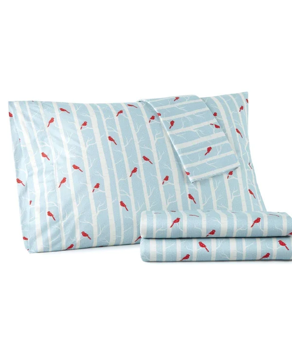 Micro Flannel Printed Sheet Set King Enchantment Rose