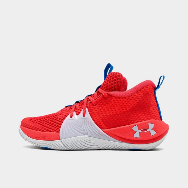 Under Armour Embiid One - Boys& Grade School Basketball Shoes - Versa Red/Versa Red/Halo Grey, Size 5.5