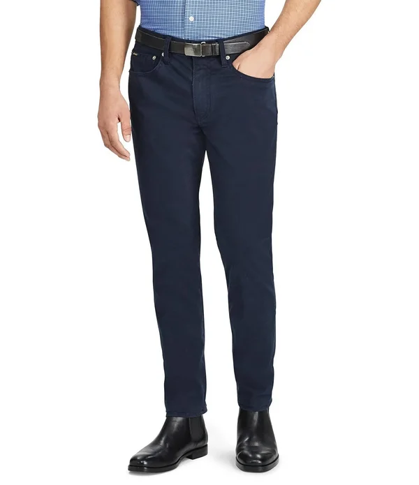 Polo Ralph Lauren Varick Slim-Fit Sateen Stretch Pants - 35 30
