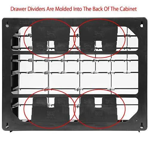 Akro-Mils 44 Drawer 10144REDBLK - Plastic Parts Storage Hardware and Craft Cabine