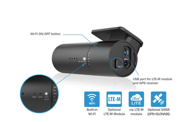BlackVue DR590X-1CH with 32GB microSD Card - Full HD Wi-Fi Dashcam, Parking Mode Support
