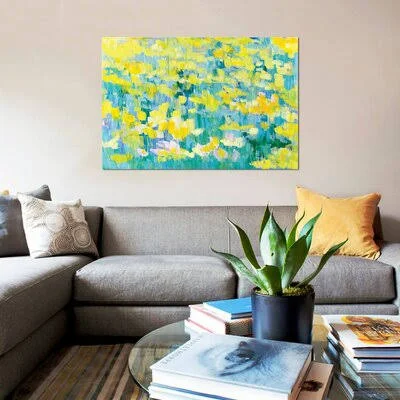 &And They Were All Yellow& Tamara Gonda Framed Painting Print on Canvas East Urban Home Size: 12x22 H x 18x22 W x 0.75x22 D
