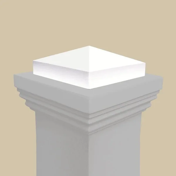 4091 55 in. x 6-1/4 in. Primed White Box Newel Post