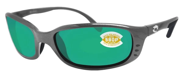 Costa Del Mar Brine Sunglasses Gunmetal - Green Mirror 580P
