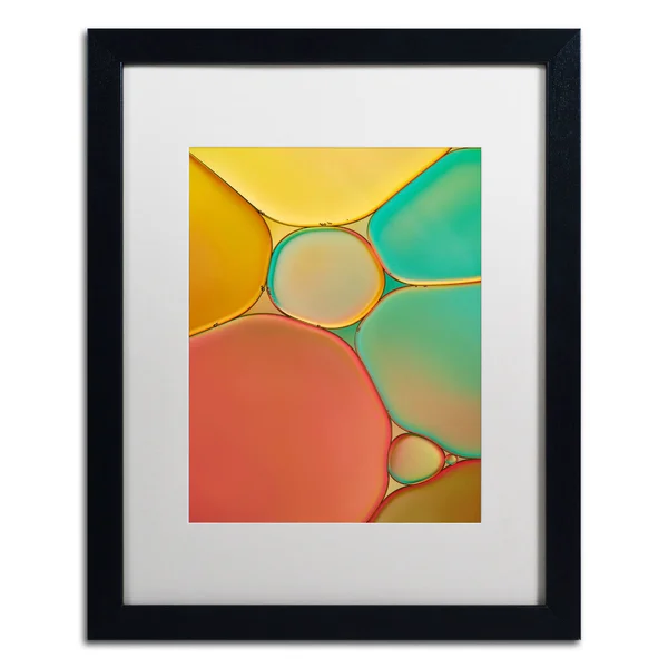 Trademark Art Red Yellow and Green Drops by Cora Niele Framed Photographic Print Size: 20x22 H x 16x22 W x 0.5x22 D - Frame Color