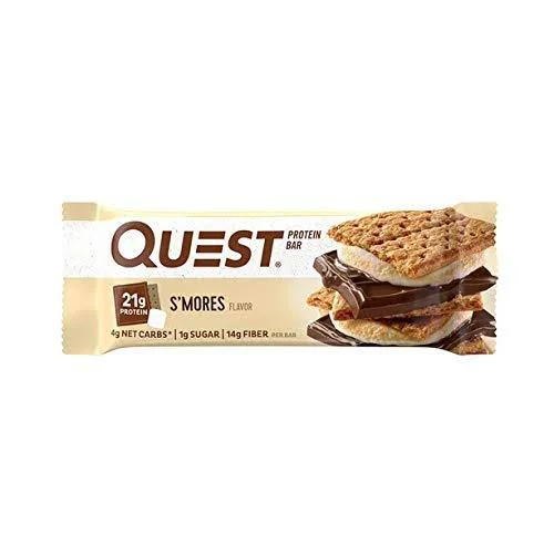 Quest Nutrition Protein Bar S&Mores. Low Carb Meal Replacement Bar with 20 Gram Protein. High Fiber, Gluten-Free (24 Count)