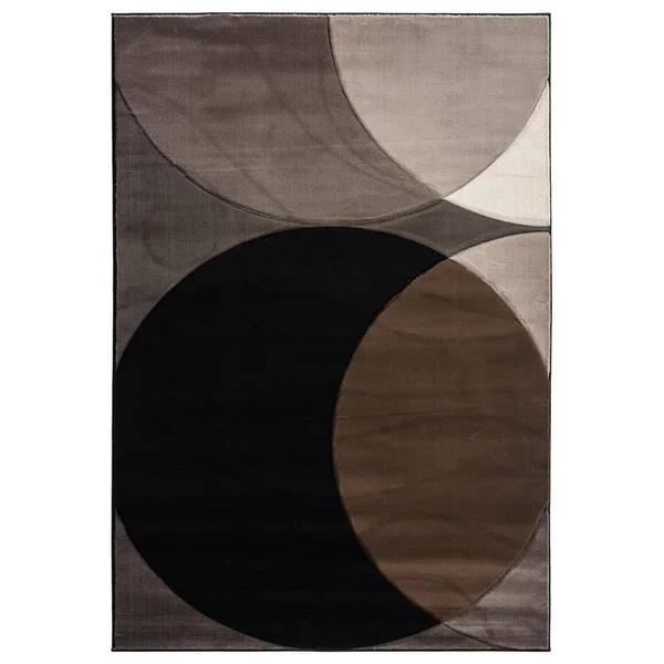 MDA Home Rhodes Brown Contemporary Polypropylene Area Rug - 5&2x22 x 7&5x22