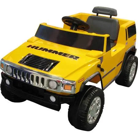 Kid Motorz 6V Hummer H2 Powered Ride-On - Yellow, 37 x 25 x 21