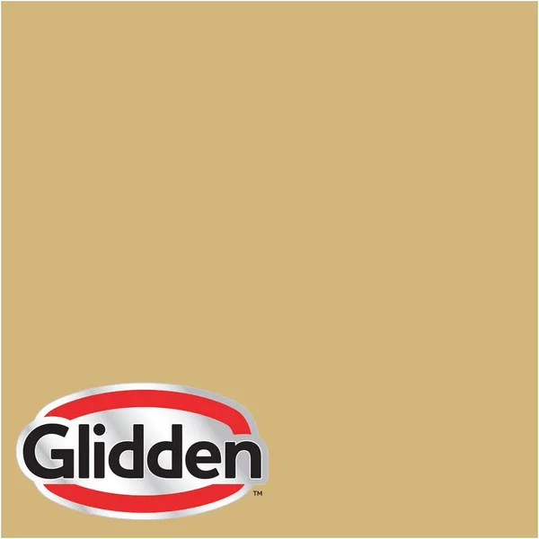 Glidden Premium 5 gal. #HDGY37D Spinning Straw Gold Satin Interior Paint with Primer