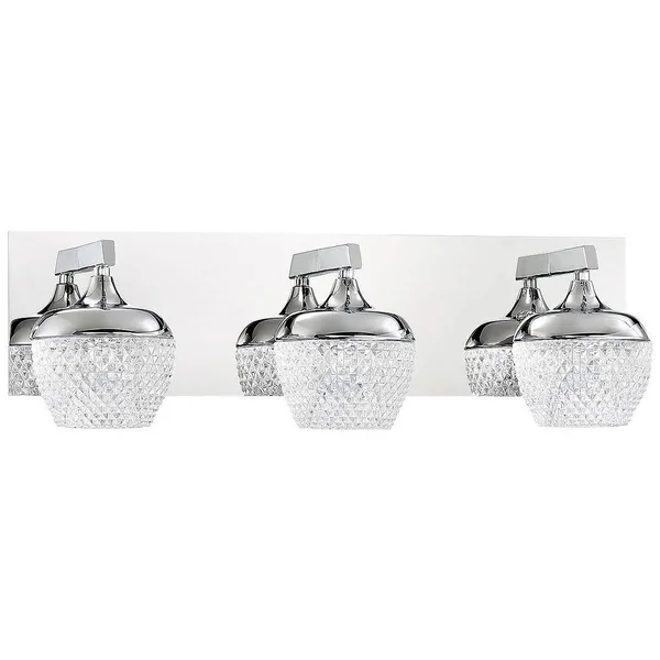 Kendal Lighting VF9100-3L-CH Arika LED 20 inch Chrome Vanity Light Wall Light