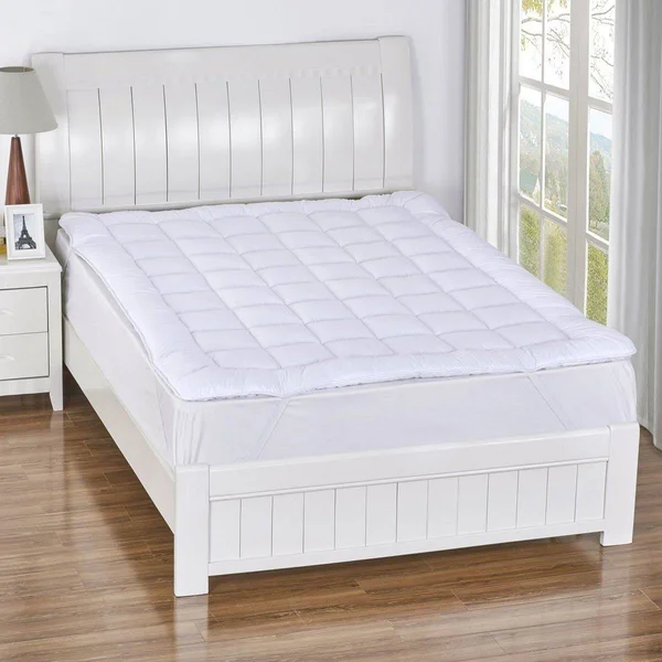 Royal Plush Mattress Topper Queen 2 Inches Hypoallergenic Overfilled Down Alternative Anchor Bands