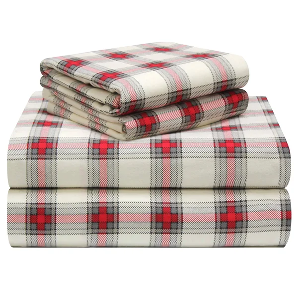 Pointehaven Velvet Feel Flannel Sheet Set - Manchester - Full