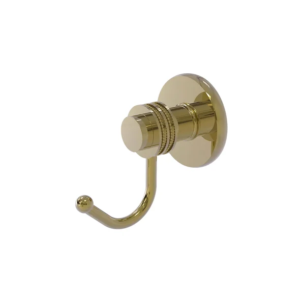 Allied Brass 920D-UNL Mercury Collection Robe Hook with Dotted Accents - Unlacquered