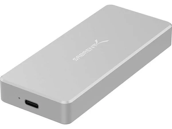 Sabrent USB Type-C Aluminum Enclosure for M.2 NVMe SSD in Silver (EC-NVME-SVR)