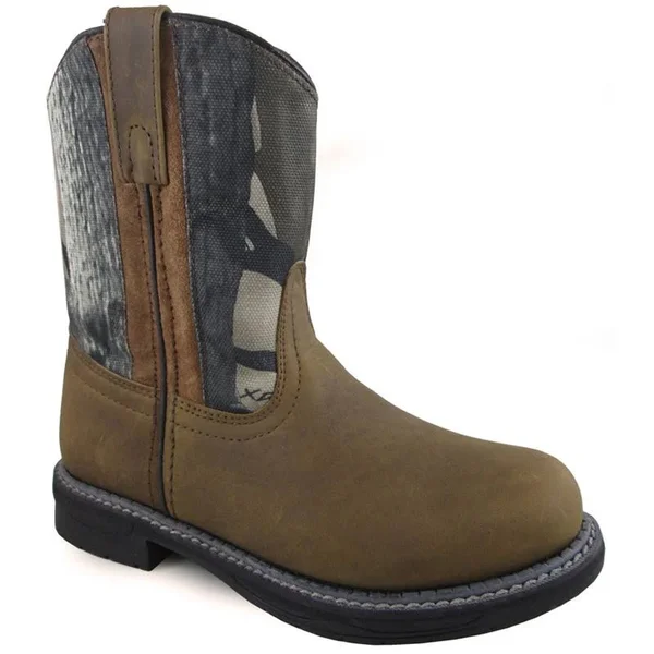 Smoky Mountain Buffalo Wellington Boots - Kids - Brown/Camo