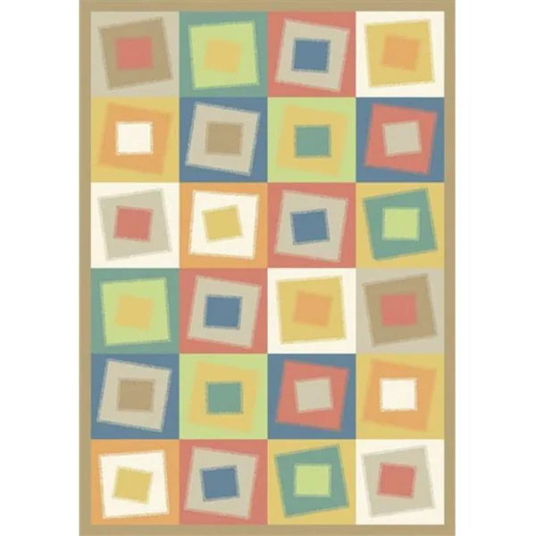 Joy Carpets 1530 Off Balance Rug - Brights, 3&10x22 x 5&4x22