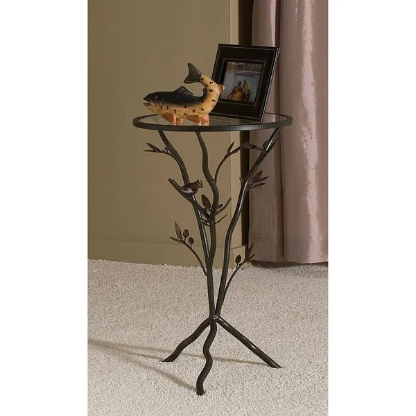 Bird and Branches Tripod Side Table