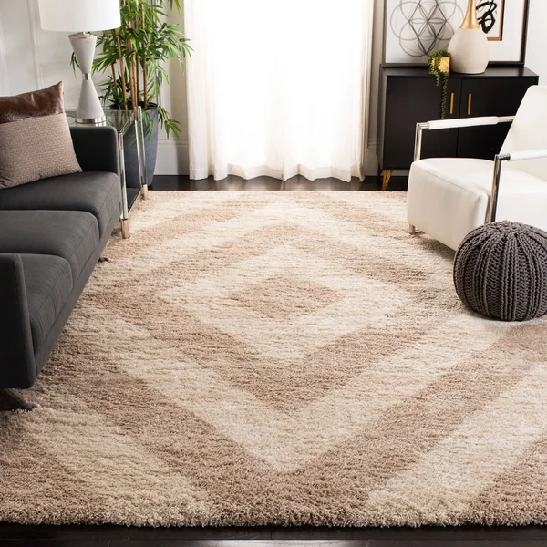Safavieh Portofino Shag PTS217B 5&1x22 x 7&6x22 Ivory, Beige Area Rug
