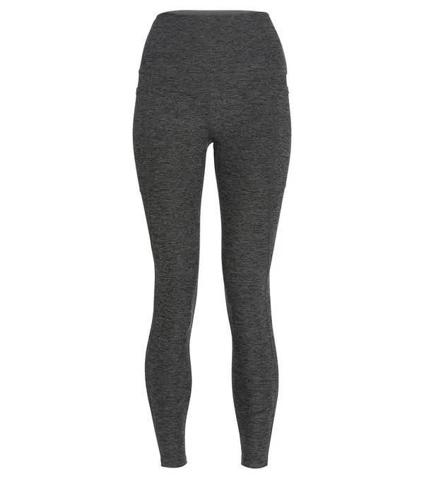 Beyond Yoga Spacedye Out of Pocket High Waisted Midi Legging Black/Charcoal - S