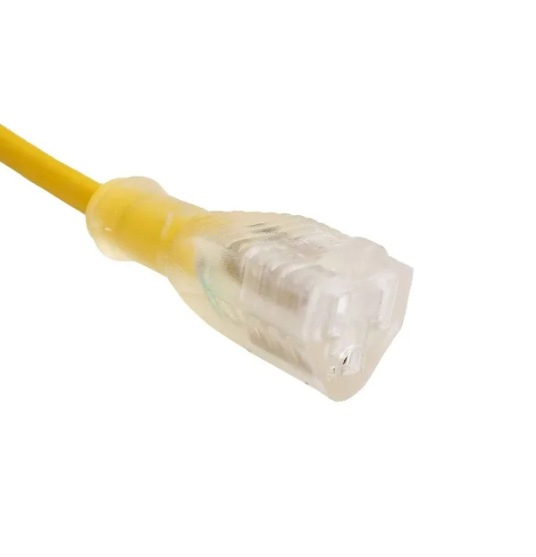 20 Pack - 16/3 25ft SJT 13 Amp 125 Volt 1625 Watt Lighted End Indoor/Outdoor Heavy Duty Extension Cord (25 Feet)