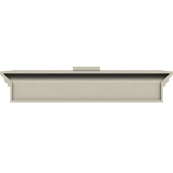 139 inch Bottom Width x 145 1/4 inch Top Width x 9 inchh x 1 inchp Traditional Crosshead w/ Deco Keystone