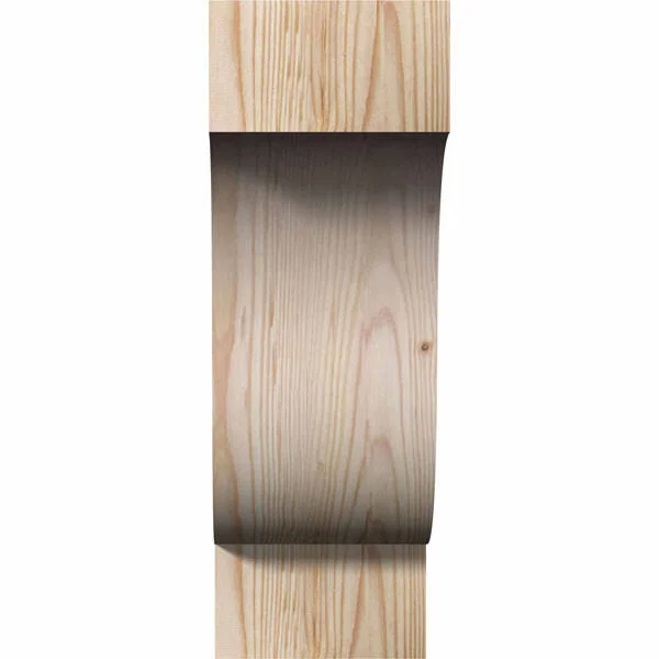 Ekena Millwork COR06X12X16NEW00SDF 5 1/2x22W x 12x22D x 16x22H Newport Smooth Corbel, Douglas Fir