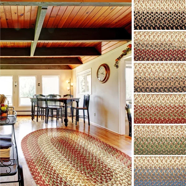 Rhody Rug Ellsworth Indoor - Outdoor Reversible Braided Runner Rug by (2& x 8&), Size: 2& x 8& Runner, Beige