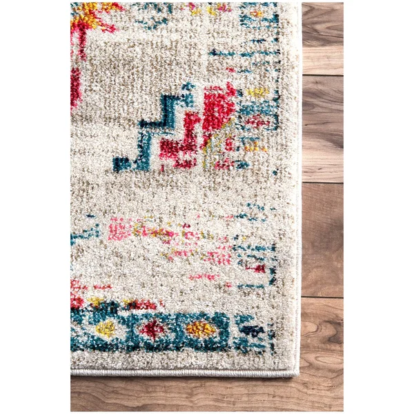 nuLOOM Gabbeh Fading Floral Area Rug, 8& x 10&, Ivory