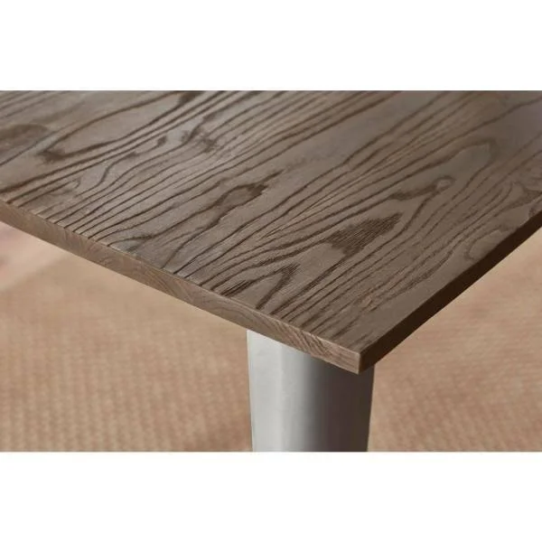 StyleWell Finwick Gunmetal Gray Metal Rectangular Dining Table for 6 (47.24 in. L x 29.13 in. H), Grey