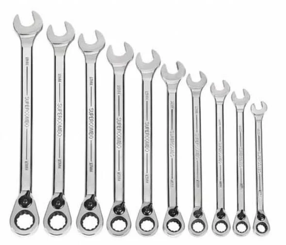 Snap-On Industrial Brands Mws-10Rcu Combo Wrench Set, revrsbl, 10 Pcs, 10