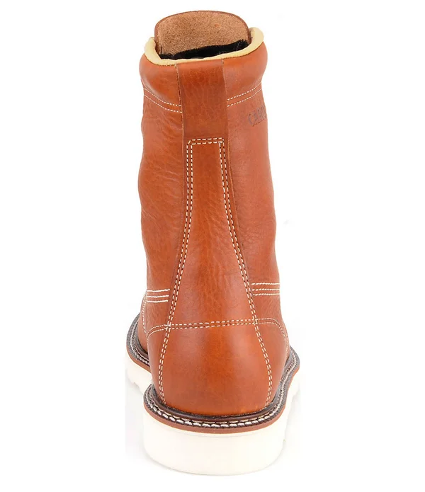 Men's Carolina 8x22 Domestic Moc Toe Wedge Work Boots - Tobacco - 12-D