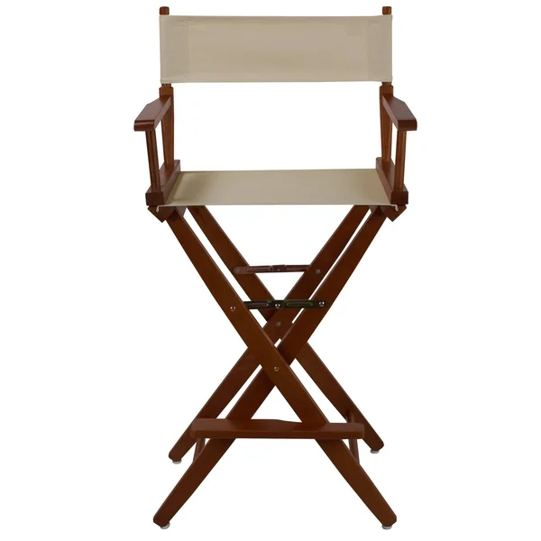 Yu Shan Co. Extra-Wide Premium 30x22 American Oak Directors Chair, Natural/Mission Oak Frame