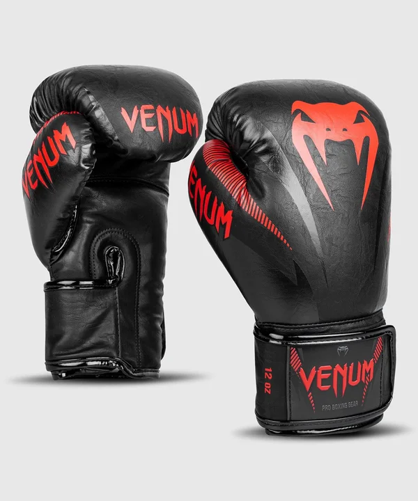 Venum Impact Boxing Gloves - Black/Red Black/Red, 8 oz