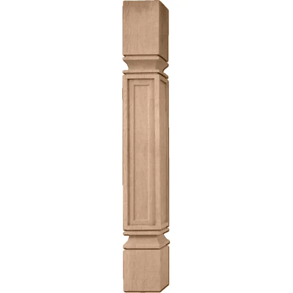 Ekena Millwork COL05X05X35KERW 5-Inch W x 5-Inch D x 35 1/2-Inch H Kent Raised Panel Cabinet Column, Rubberwood