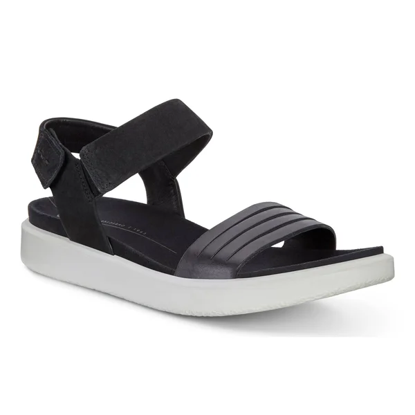 Ecco Women's Flowt Strap Sandal - Black/Black