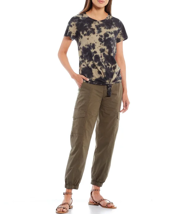 Perfect Knot Tee Tie Dye Green Black - S